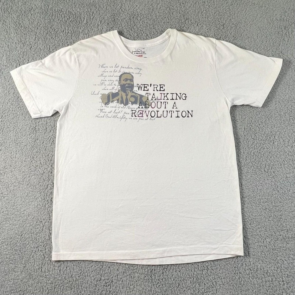 Triple Five Soul T-Shirt Men XL White‎ MLK Revolution Graphic Streetwear VTG NWT